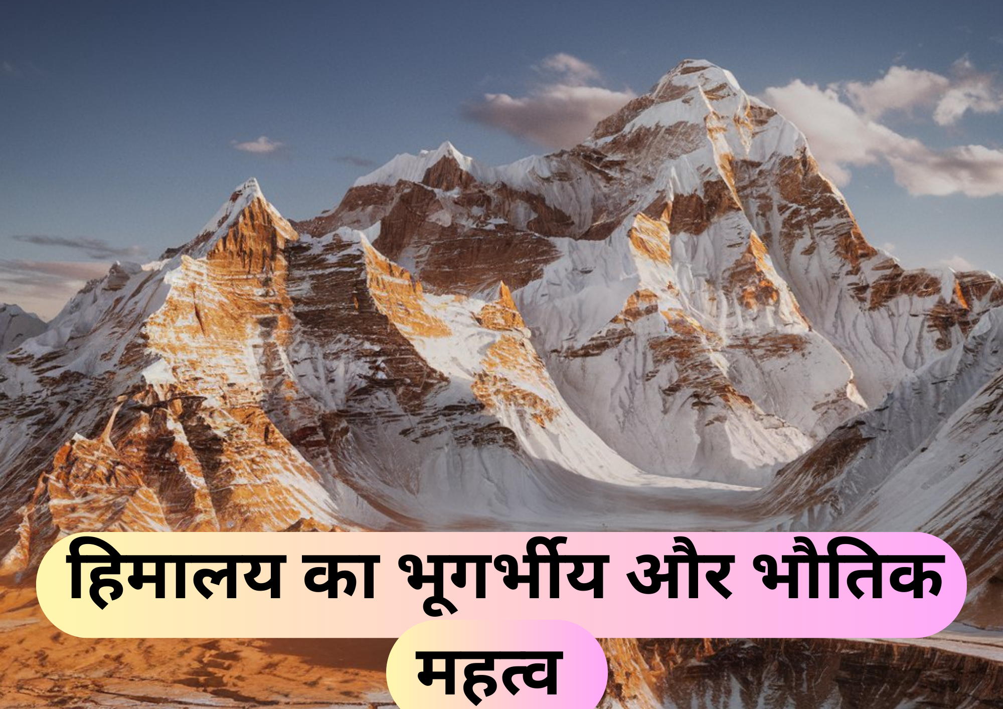 हिमालय का निर्माण: भूगर्भीय प्रक्रिया, संरचना और भौगोलिक महत्व Formation of Himalayas: Geological process, structure and geographical significance